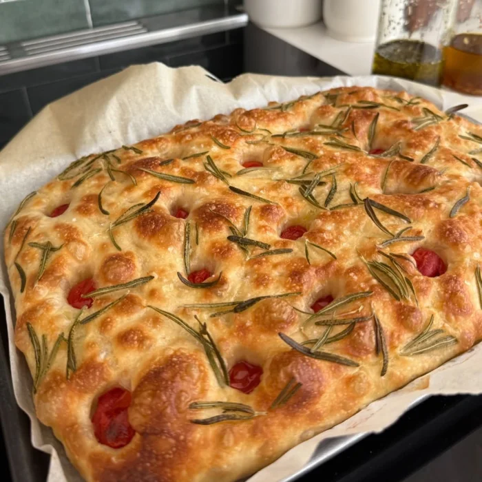 Focaccia de harina de almendra y romero